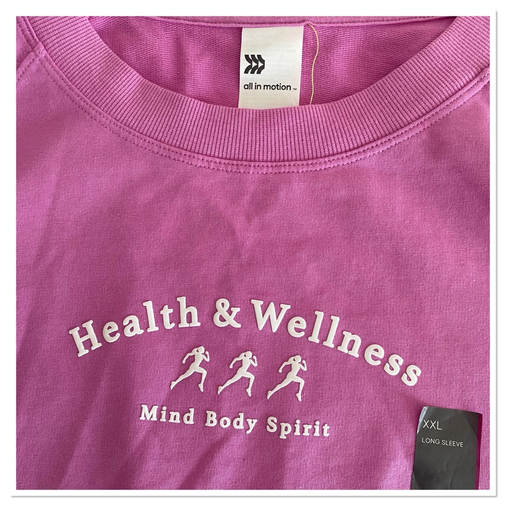 Women’s French Terry Crewneck Sweatshirt All In Motion NWT - Picture 4 of 5